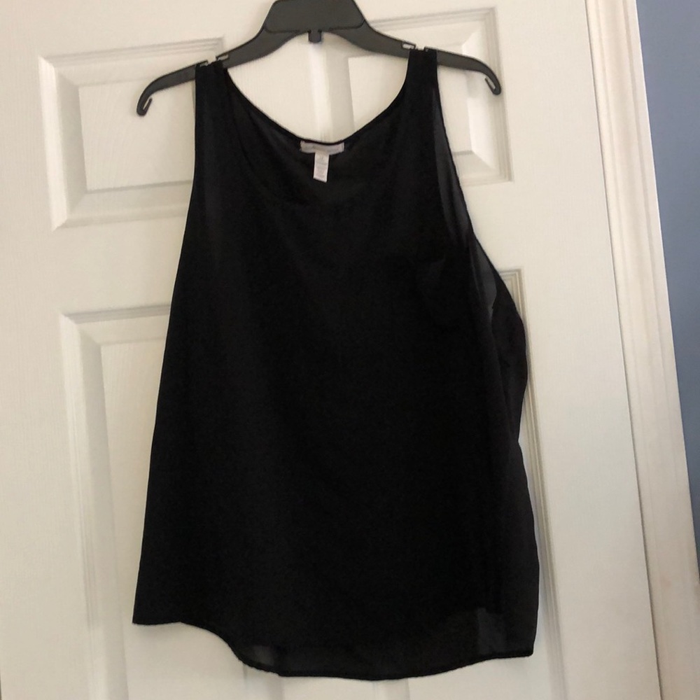 Black sleeveless top